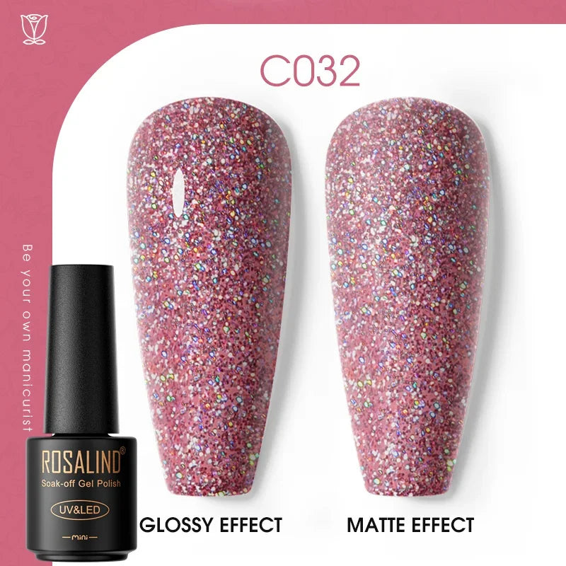 Roze Glitter Gel