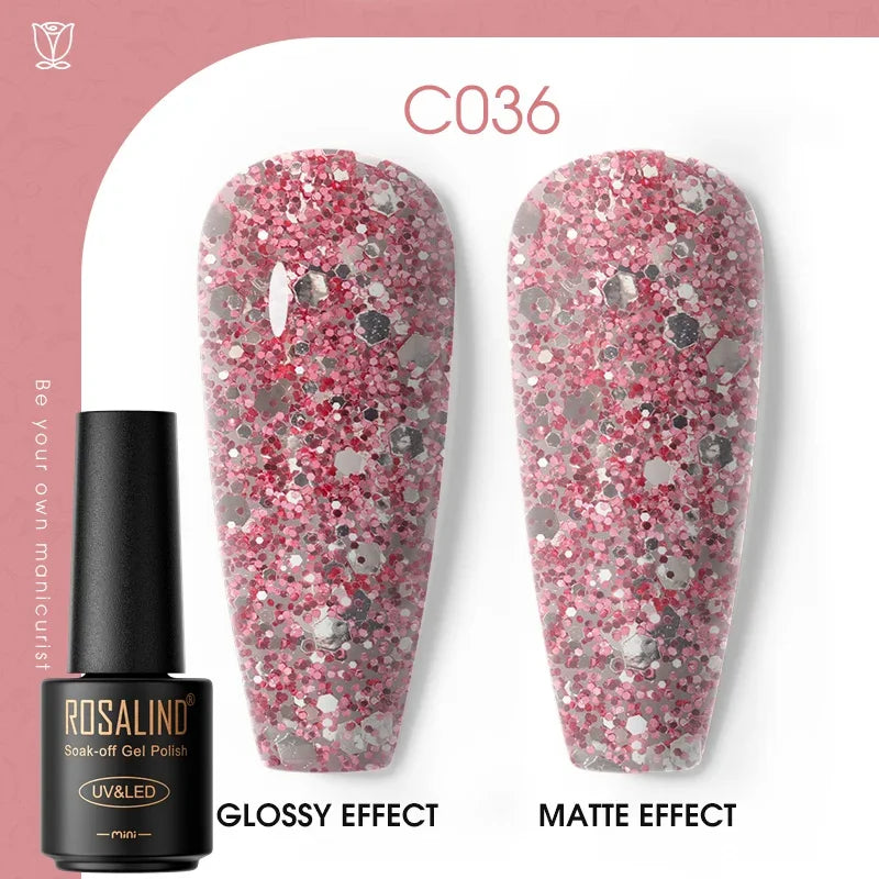 Roze Glitter Gel